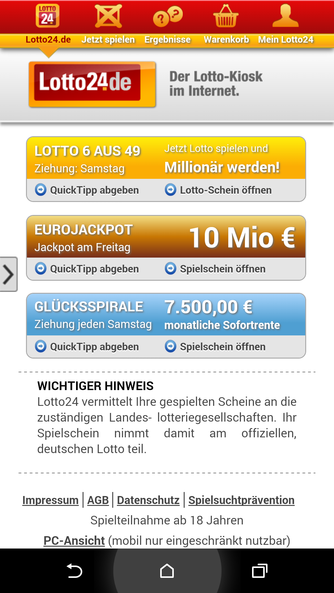 Lotto24 App Android